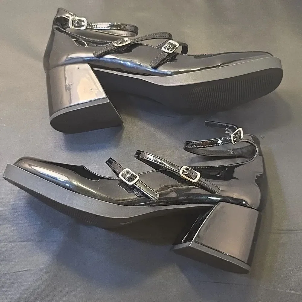 BRAND NEW SODA MULTI-STRAPS BLOCK-HEEL MARYJANE PUMP